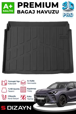 s-dizayn uyumlu Cupra Terramar 3D Pro Bagaj Havuzu Alt Bagaj 2025 Üzeri A+ Kalite modelleri Oto Aksesuar Shop'de. Kaliteli malzeme, hızlı kargo ve güvenli