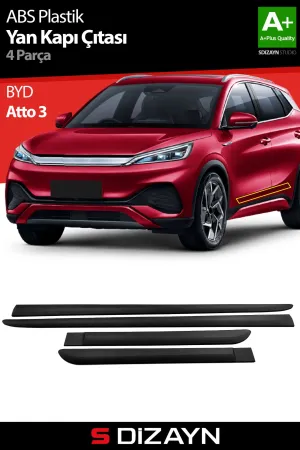 BYD Atto 3 2022-Günümüz (Atto 3) uyumlu ABS Plastik Yan Kapı Koruma Çıtası 2022 Üzeri A+ Kalite modelleri Oto Aksesuar Shop'de. Kaliteli malzeme, hızlı kargo