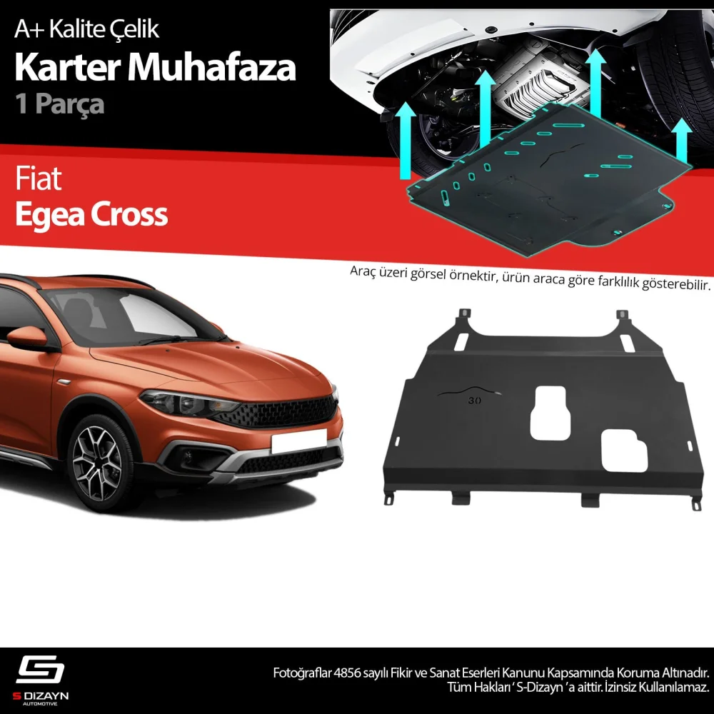 Drs Tuning Fiat Egea Cross Çelik Karter Muhafaza Koruma 2020 Üzeri A+ Kalite