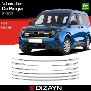 s-dizayn uyumlu Ford Courier Krom Ön Panjur 8 Prç. 2023 Üzeri A+ Kalite modelleri Oto Aksesuar Shop'de. Kaliteli malzeme, hızlı kargo ve güvenli alışverişle
