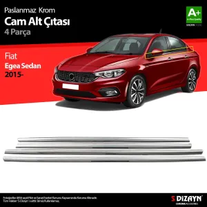 Fiat Egea Sedan 2015-Günümüz (Type 356) uyumlu SD Krom Cam Çıtası 4 Prç. 2015 Üzeri (Mat Krom) A+ Kalite modelleri Oto Aksesuar Shop'de. Kaliteli malzeme,
