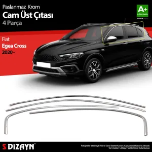 Fiat Egea Cross 2015-Günümüz uyumlu Cross Krom Cam Üst Çıtası 4 Prç. 2020 Üzeri (Mat Krom) A+ Kalite modelleri Oto Aksesuar Shop'de. Kaliteli malzeme, hızlı
