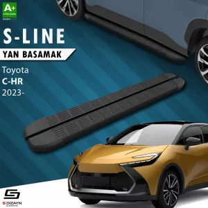 S-Dizayn Toyota C-HR 2 S-Line Siyah Yan Basamak 173 Cm 2023 Üzeri A+ Kalite thumb 1