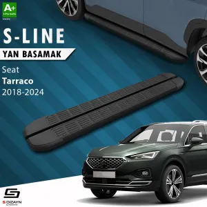 Seat Tarraco 2018-Günümüz (KN2) uyumlu S-Line Siyah Yan Basamak 193 Cm 2018-2024 A+ Kalite modelleri Oto Aksesuar Shop'de. Kaliteli malzeme, hızlı kargo ve