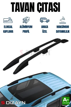 s-dizayn uyumlu VW Caddy 3 Aluminyum Siyah Tavan Çıtası 2004-2010 A+ Kalite modelleri Oto Aksesuar Shop'de. Kaliteli malzeme, hızlı kargo ve güvenli