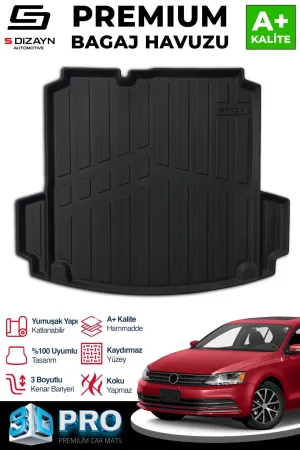 s-dizayn uyumlu VW Jetta 3D Pro Bagaj Havuzu Cepli 2011 Üzeri A+ Kalite modelleri Oto Aksesuar Shop'de. Kaliteli malzeme, hızlı kargo ve güvenli alışverişle