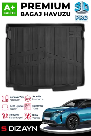 s-dizayn uyumlu Peugeot 3008 Elektrikli 3D Pro Bagaj Havuzu 2024 Üzeri A+ Kalite modelleri Oto Aksesuar Shop'de. Kaliteli malzeme, hızlı kargo ve güvenli