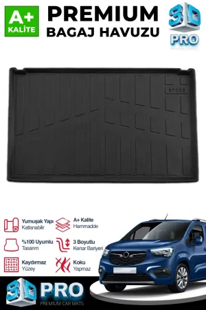 s-dizayn uyumlu Opel Combo Seperatörlü 3D Pro Bagaj Havuzu 2019 Üzeri A+ Kalite modelleri Oto Aksesuar Shop'de. Kaliteli malzeme, hızlı kargo ve güvenli