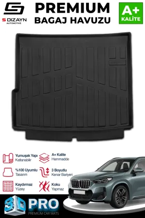 BMW iX1 2022-Günümüz (U11) uyumlu 3D Pro Bagaj Havuzu 2024 Üzeri A+ Kalite modelleri Oto Aksesuar Shop'de. Kaliteli malzeme, hızlı kargo ve güvenli alışverişle