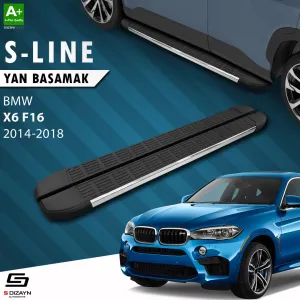 BMW X6 2014-2019 (F16) uyumlu F16 S-Line Krom Yan Basamak 193 Cm 2014-2018 A+ Kalite modelleri Oto Aksesuar Shop'de. Kaliteli malzeme, hızlı kargo ve güvenli