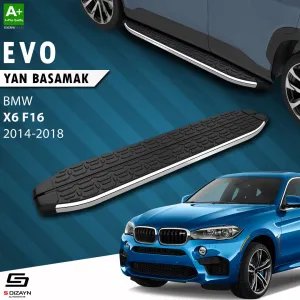 BMW X6 2014-2019 (F16) uyumlu F16 Evo Krom Yan Basamak 193 Cm 2014-2018 A+ Kalite modelleri Oto Aksesuar Shop'de. Kaliteli malzeme, hızlı kargo ve güvenli