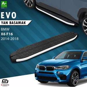 BMW X6 2014-2019 (F16) uyumlu F16 Evo Aluminyum Yan Basamak 193 Cm 2014-2018 A+ Kalite modelleri Oto Aksesuar Shop'de. Kaliteli malzeme, hızlı kargo ve güvenli