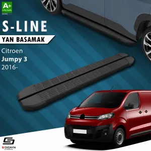 Citroen Jumpy 3 Uzun Şase S-Line Siyah Yan Basamak 243 Cm 2016 Üzeri A+ Kalite