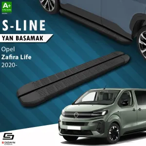 Opel Zafira 2019-Günümüz uyumlu Life Uzun Şase S-Line Siyah Yan Basamak 243 Cm 2020 Üzeri A+ Kalite modelleri Oto Aksesuar Shop'de. Kaliteli malzeme, hızlı