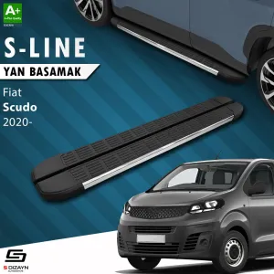 S-Dizayn Fiat Scudo 3 Kısa Şase S-Line Krom Yan Basamak 213 Cm 2020 Üzeri A+ Kalite thumb 1