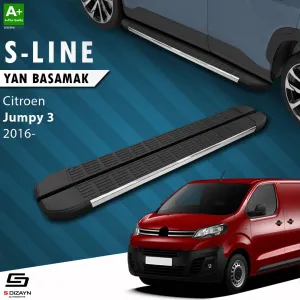 S-Dizayn Citroen Jumpy 3 Kısa Şase S-Line Krom Yan Basamak 213 Cm 2016 Üzeri A+ Kalite thumb 1