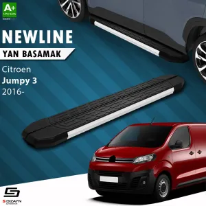 S-Dizayn Citroen Jumpy 3 Kısa Şase NewLine Aluminyum Yan Basamak 213 Cm 2016 Üzeri A+ Kalite thumb 1