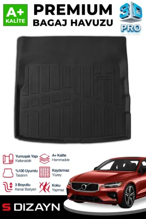 Volvo S60 2019-Günümüz (ZA) uyumlu 3D Pro Bagaj Havuzu 2018 Üzeri A+ Kalite modelleri Oto Aksesuar Shop'de. Kaliteli malzeme, hızlı kargo ve güvenli