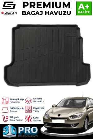 Renault Fluence 2009-2020 (L38) uyumlu 3D Pro Bagaj Havuzu 2009 Üzeri A+ Kalite modelleri Oto Aksesuar Shop'de. Kaliteli malzeme, hızlı kargo ve güvenli