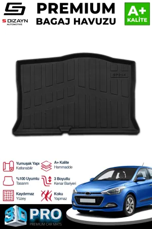 Hyundai i20 2014-2020 uyumlu 3D Pro Bagaj Havuzu A+ Kalite modelleri Oto Aksesuar Shop'de. Kaliteli malzeme, hızlı kargo ve güvenli alışverişle hemen inceleyin.
