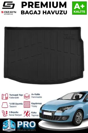 Renault Megane 2008-2016 (X95) uyumlu 3 3D Pro Bagaj Havuzu 2009-2016 A+ Kalite modelleri Oto Aksesuar Shop'de. Kaliteli malzeme, hızlı kargo ve güvenli