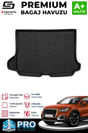 Audi Q2 2016-Günümüz (GA) uyumlu 3D Pro Bagaj Havuzu 2016 Üzeri A+ Kalite modelleri Oto Aksesuar Shop'de. Kaliteli malzeme, hızlı kargo ve güvenli alışverişle