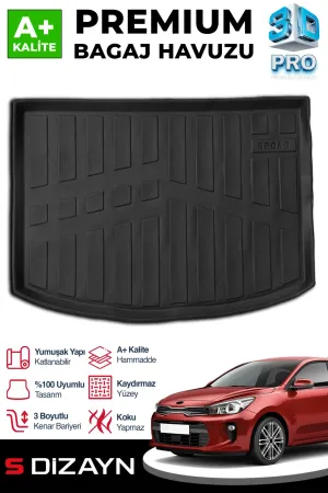 Kia Rio 2011-2017 (UB) uyumlu HB 3D Pro Bagaj Havuzu 2017 Üzeri A+ Kalite modelleri Oto Aksesuar Shop'de. Kaliteli malzeme, hızlı kargo ve güvenli alışverişle