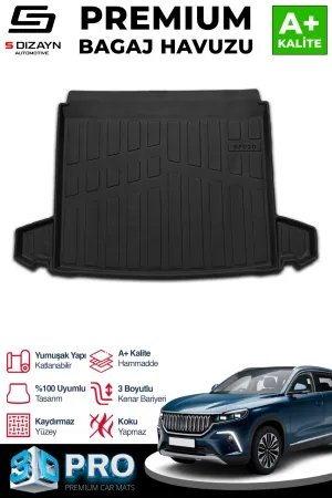 TOGG T10X 2023-Günümüz (T10X) uyumlu 3D Pro Bagaj Havuzu 2023 Üzeri A+ Kalite modelleri Oto Aksesuar Shop'de. Kaliteli malzeme, hızlı kargo ve güvenli