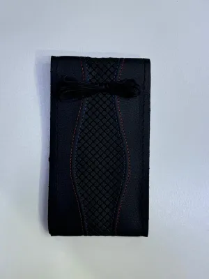 Direksiyon Simidi Kaplaması, 38 cm/15 inç Deri Direksiyon Simidi Kılıfı İğne ve İplikle El Yapımı thumb 2