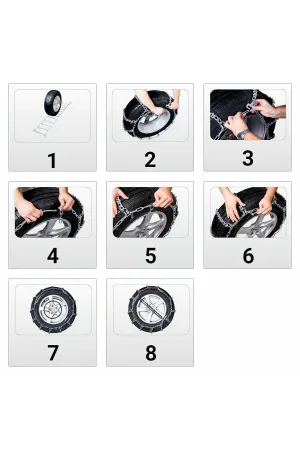 Oto Lastik Kar Zinciri 225/50/r17 Merdiven Tipi Mahmuzlu Serme Suv Minibüs thumb 2