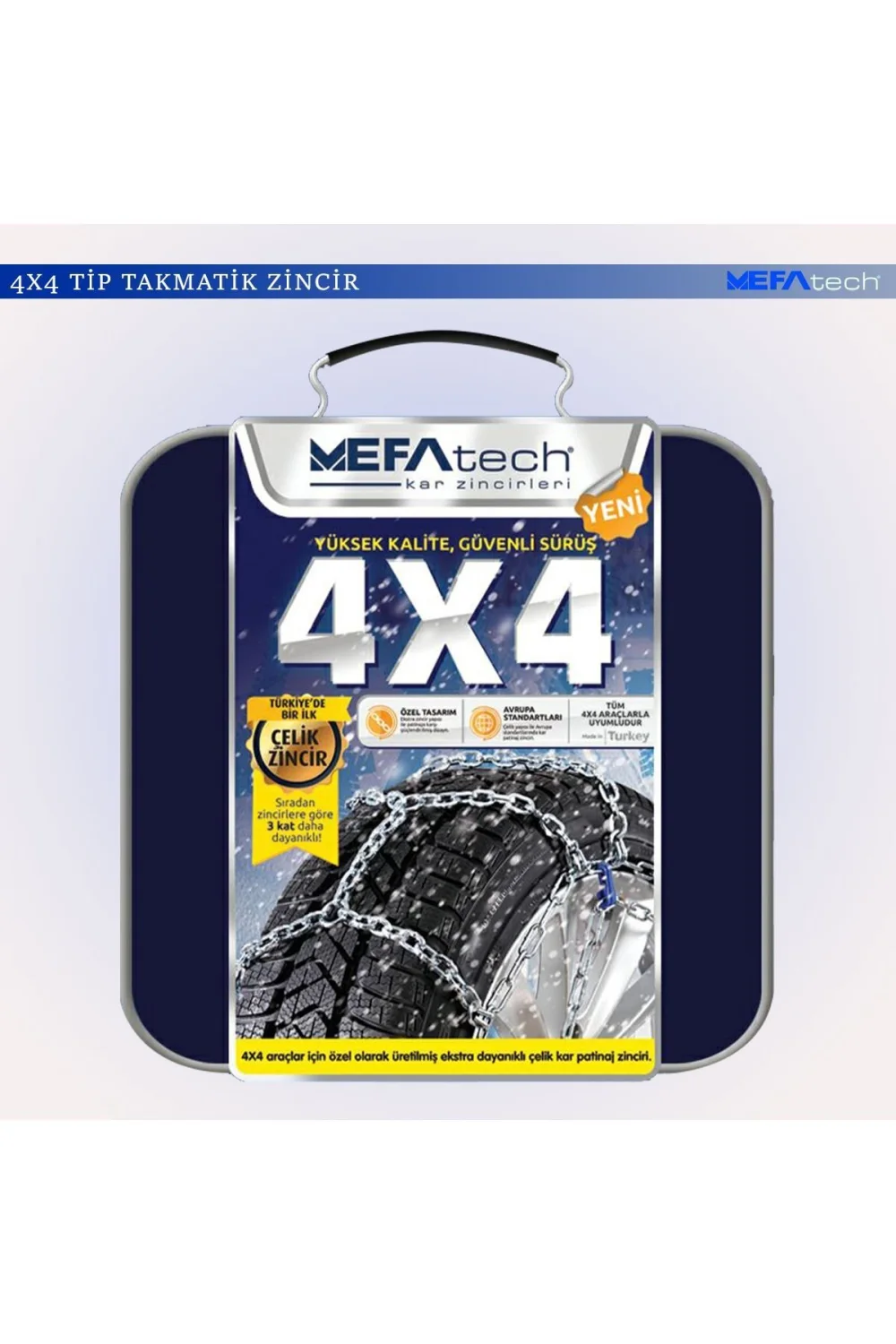 Mefatech Oto Lastik Kar Zinciri 265/70/R16 4x4 Tipi Takmatik Kolay Montaj Binek Suv Minibüs
