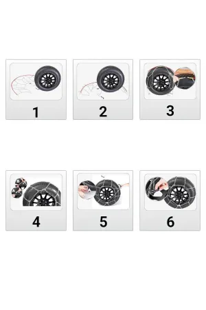 Oto Lastik Kar Zinciri 175/80/r14 X Tipi Binek Suv Takmatik Kolay Montaj thumb 2