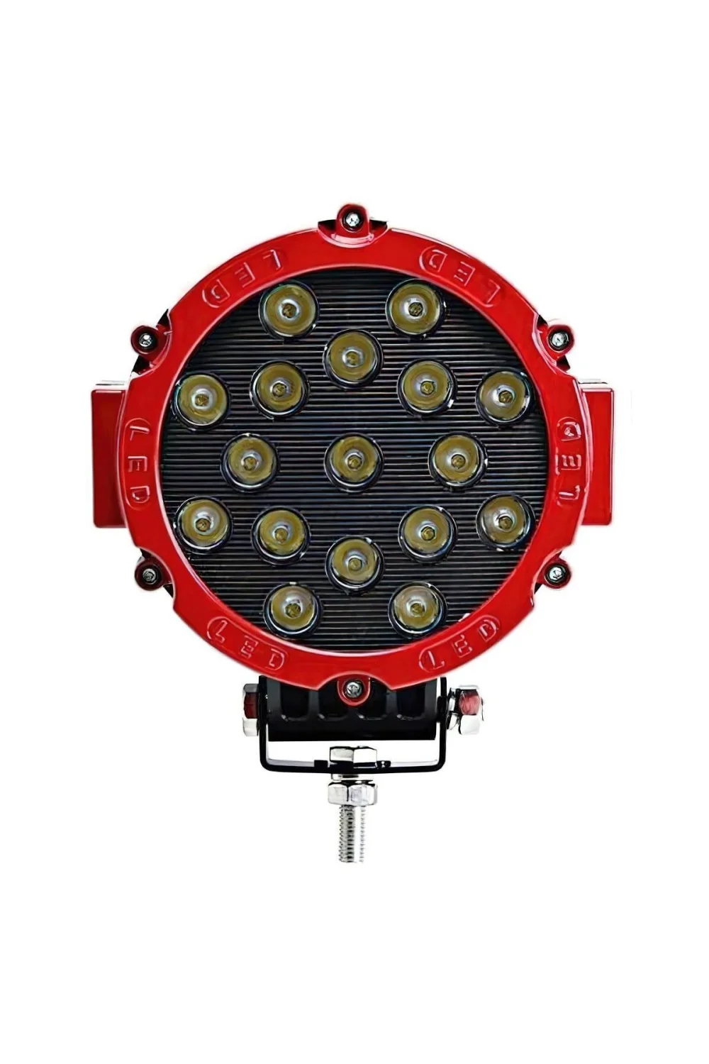 Off Road Sis Lambası Kırmızı 16 Cm Yuvarlak 17 Led 1 Adet
