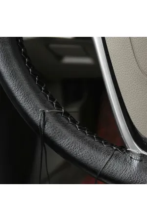 Opel Astra G Dikmeli Hakiki Deri Direksiyon Kılıfı Siyah thumb 2