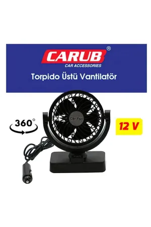 Oto Vantilatör Torpido Üstü Çift Kademeli Ayarlı 12 Volt thumb 2