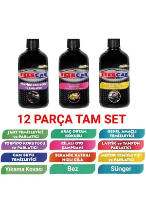 Yazlık Araç Yıkama Bakım Seti Kova 12 Parçalı Efsane Set - Görsel 3