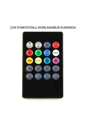 Araç Içi Aydınlatma Sorelis Kumandalı Müziğe Duyarlı 12 Led Ayak Altı Led - 7 Renk Rgb Pro - Görsel 3
