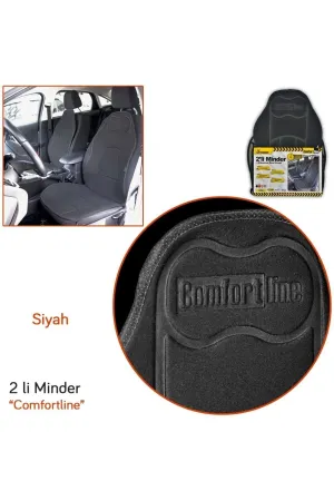 Oto Koltuk Minderi Comfortline Siyah 2li Set thumb 2