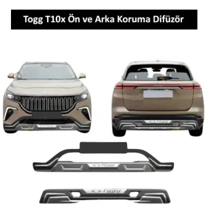 TOGG T10X 2023-Günümüz (T10X) uyumlu OEM İthal Ön ve Arka Koruma Difüzör modelleri Oto Aksesuar Shop'de. Kaliteli malzeme, hızlı kargo ve güvenli alışverişle