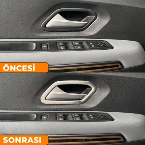 S-Dizayn Dacia Sandero Krom İç Kapı Kolu Çerçevesi 4 Prç 2020 Üzeri A+ Kalite (Mat Krom) thumb 5