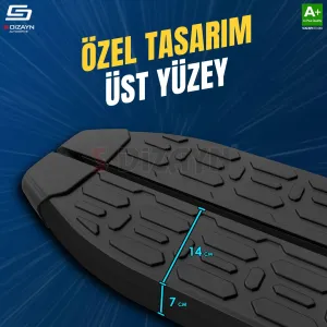 VW Transporter T7 Kısa Şase Evo Siyah Yan Basamak 223 Cm 2024 Üzeri A+ Kalite - Görsel 3