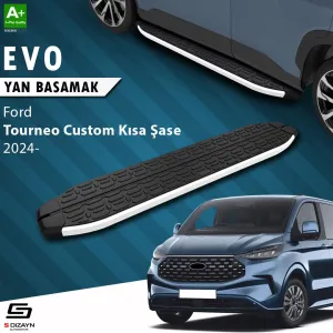 S-Dizayn Ford Tourneo Custom 2 Kısa Şase Evo Aluminyum Yan Basamak 223 Cm 2023 Üzeri A+ Kalite thumb 1