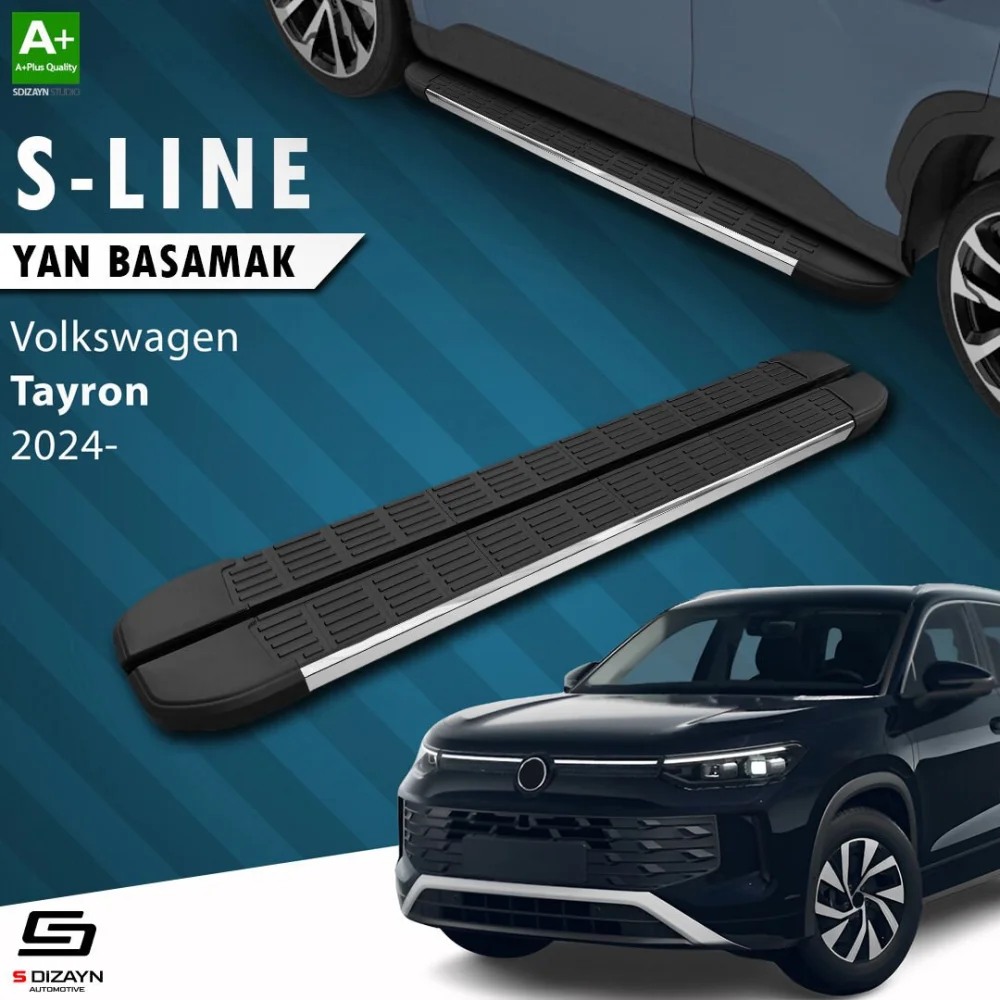 S-Dizayn Volkswagen Tayron 2 S-Line Krom Yan Basamak 193 Cm 2024 Üzeri A+ Kalite