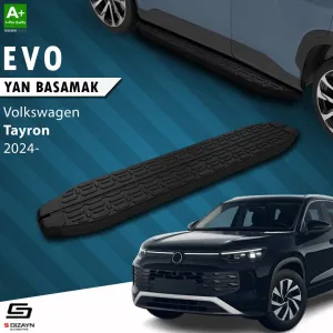 S-Dizayn Volkswagen Tayron 2 Evo Siyah Yan Basamak 193 Cm 2024 Üzeri A+ Kalite thumb 1