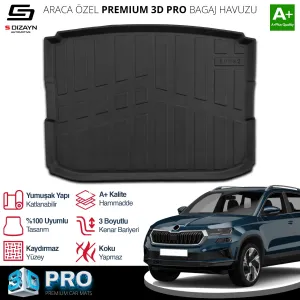 S-Dizayn Skoda Karoq 3D Pro Bagaj Havuzu 2017 Üzeri A+ Kalite thumb 2