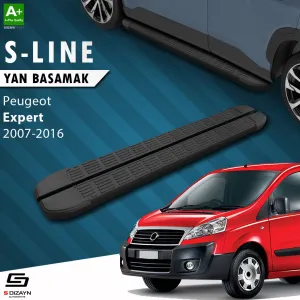 Peugeot Expert 2 Kısa Şase S-Line Siyah Yan Basamak 213 Cm 2007-2016