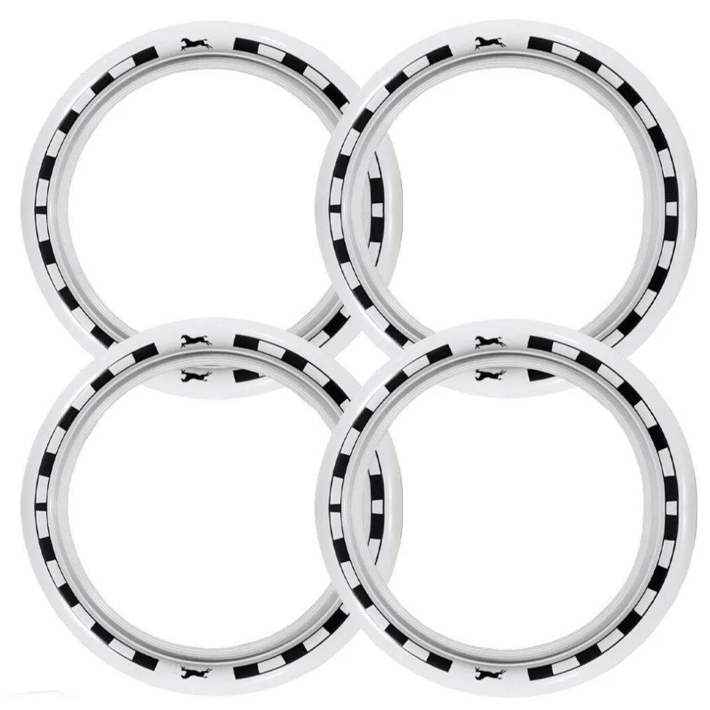 Tata Uyumlu 13 Jant At Desenli Lastik Yanağı Beyaz Renk 1 Takım 4 Adet