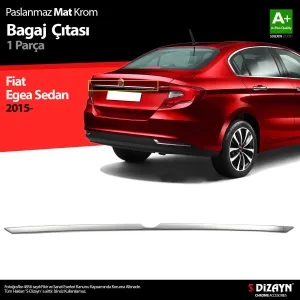 Fiat Egea Sedan 2015-Günümüz (Type 356) uyumlu SD Krom Bagaj Çıtası 2015 Üzeri A+ Kalite (Mat Krom) modelleri Oto Aksesuar Shop'de. Kaliteli malzeme, hızlı