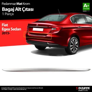 Fiat Egea Sedan 2015-Günümüz (Type 356) uyumlu SD Krom Bagaj Alt Çıtası 2015 Üzeri A+ Kalite (Mat Krom) modelleri Oto Aksesuar Shop'de. Kaliteli malzeme, hızlı