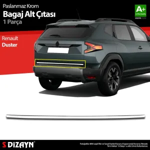s-dizayn uyumlu Renault Duster Krom Bagaj Alt Çıtası 2024 Üzeri A+ Kalite modelleri Oto Aksesuar Shop'de. Kaliteli malzeme, hızlı kargo ve güvenli alışverişle